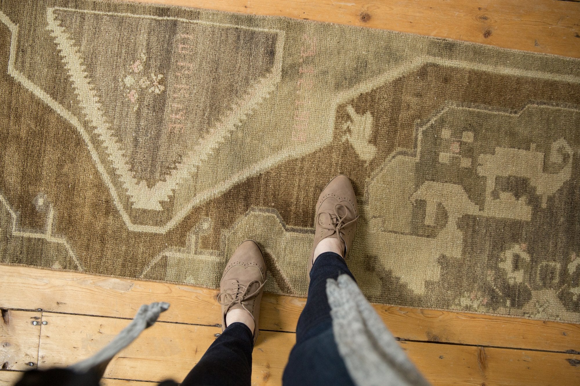 2x12.5 Vintage Fragment Oushak Rug Runner // ONH Item 7076 Image 1