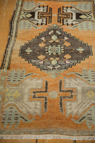 1.5x3 Vintage Distressed Oushak Rug Mat // ONH Item 7081 Image 6