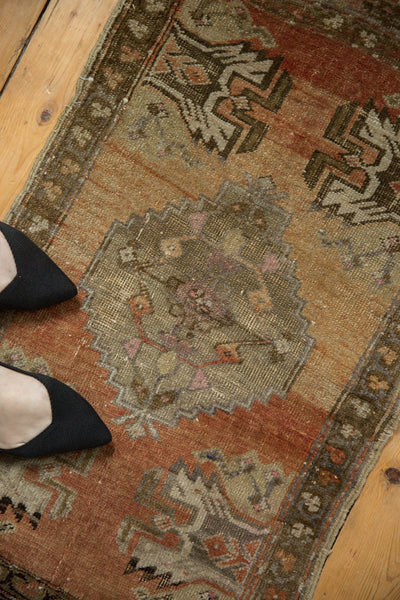 1.5x3 Vintage Distressed Oushak Rug Mat // ONH Item 7084 Image 2