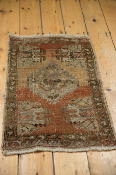 1.5x3 Vintage Distressed Oushak Rug Mat // ONH Item 7084 Image 3