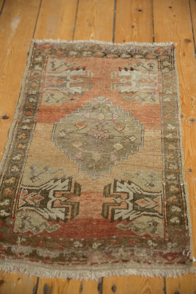 1.5x3 Vintage Distressed Oushak Rug Mat // ONH Item 7084 Image 5