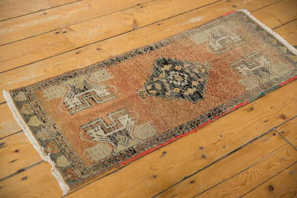 1.5x4 Vintage Distressed Oushak Rug Mat Runner // ONH Item 7087 Image 2