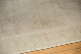 Distressed low pile with subtle patterns in neutral beige and ivory tones.
