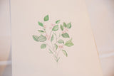 Katelyn Morse's original 'Growth' painting on paper seen from an angle.