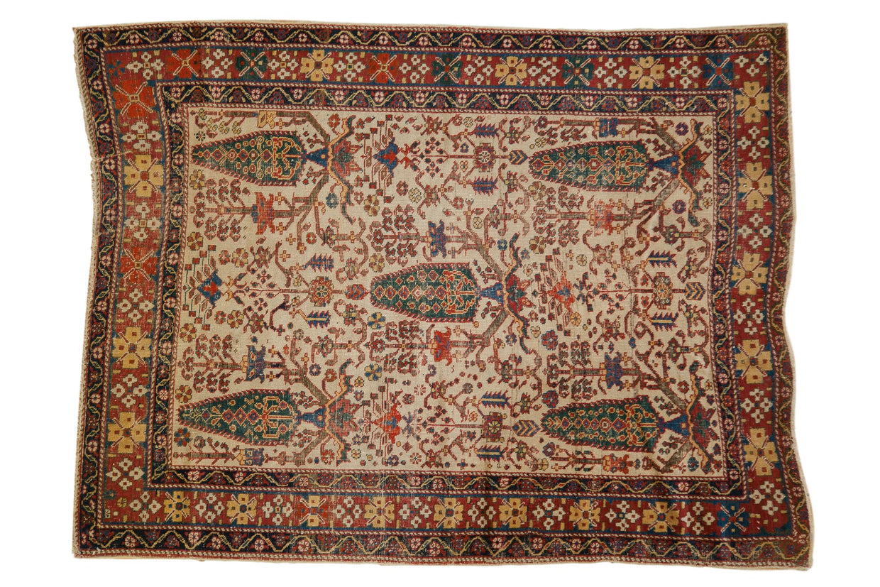 4x5.5 Antique Afshar Rug // ONH Item 7119