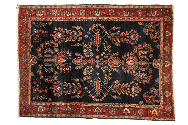 3.5x4.5 Antique Mohajeran Sarouk Square Rug // ONH Item 7121