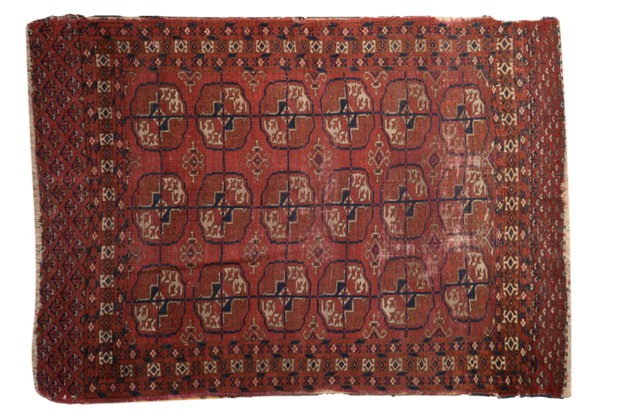 3x4.5 Vintage Turkmen Rug // ONH Item 7123