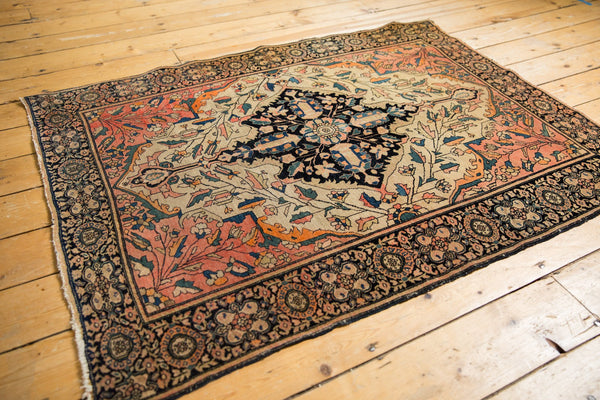 3.5x4.5 Antique Farahan Sarouk Square Rug // ONH Item 7124 Image 2