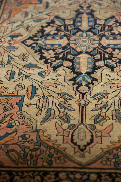 3.5x4.5 Antique Farahan Sarouk Square Rug // ONH Item 7124 Image 8