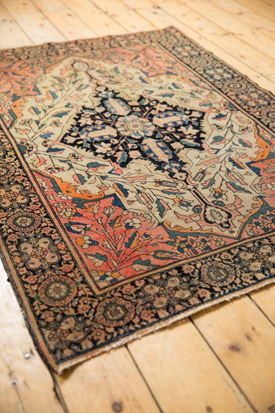 3.5x4.5 Antique Farahan Sarouk Square Rug // ONH Item 7124 Image 12