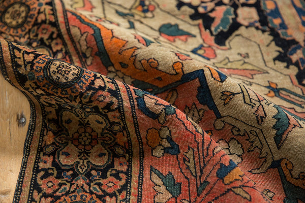 3.5x4.5 Antique Farahan Sarouk Square Rug // ONH Item 7124 Image 14