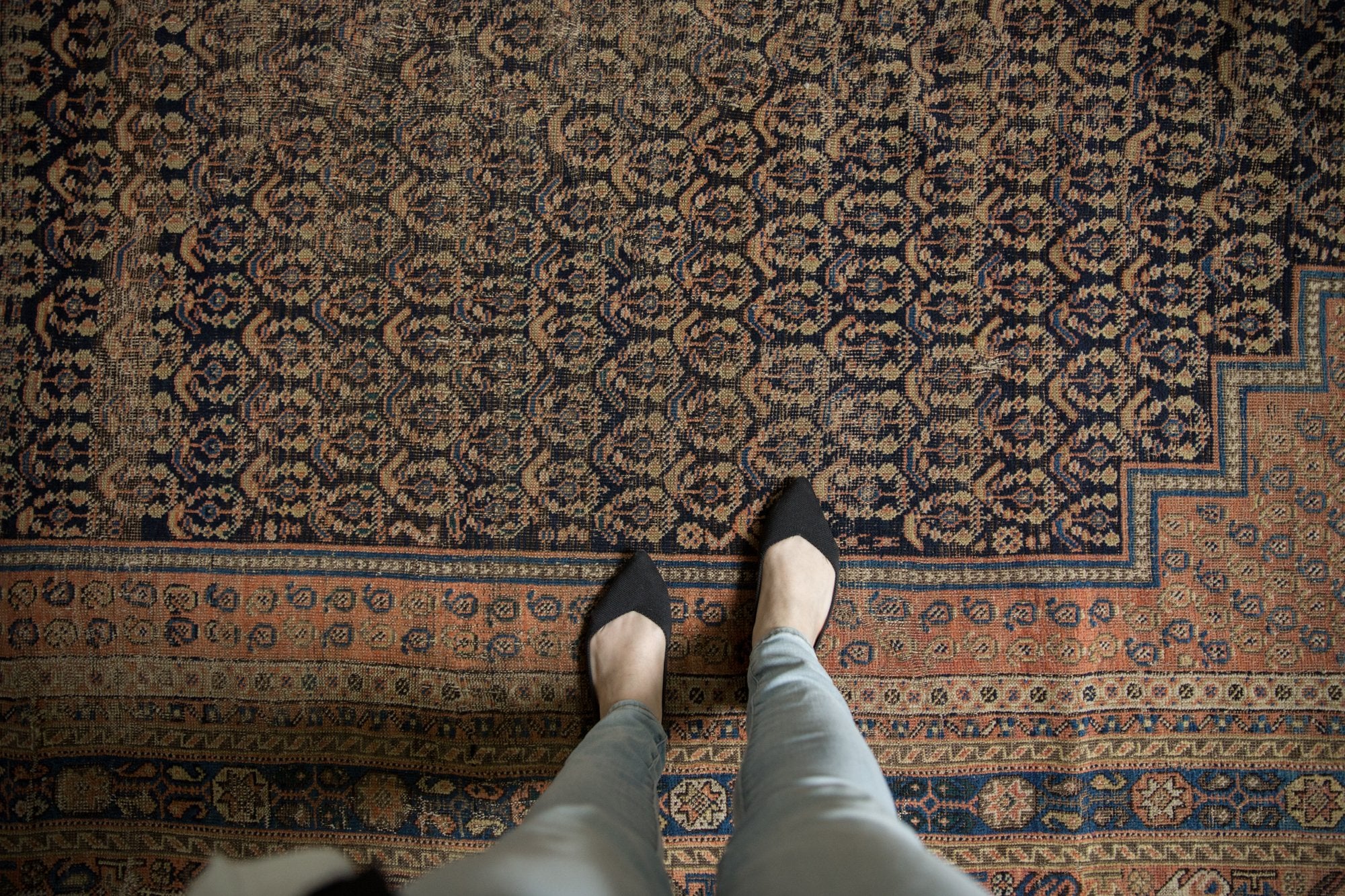 7x15 Antique Afshar Carpet // ONH Item 7126 Image 1