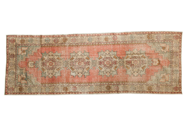 3x9 Vintage Distressed Oushak Rug Runner // ONH Item 7128