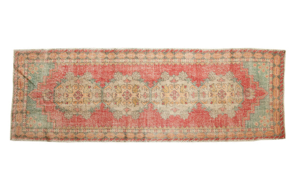 3x9 Vintage Distressed Oushak Rug Runner // ONH Item 7129