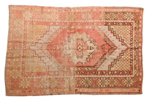 3.5x5.5 Vintage Distressed Oushak Rug // ONH Item 7134
