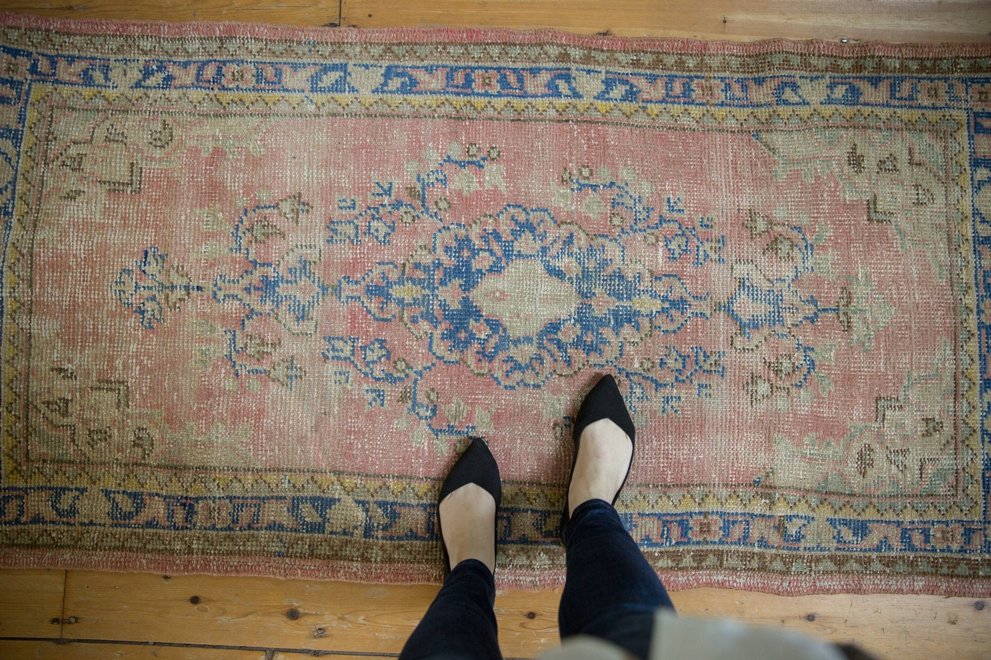3x6 Vintage Distressed Oushak Rug Runner // ONH Item 7139 Image 1