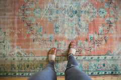 5.5x9.5 Vintage Distressed Oushak Carpet // ONH Item 7146 Image 1