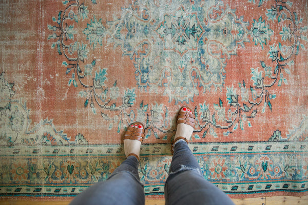 5.5x9.5 Vintage Distressed Oushak Carpet // ONH Item 7146 Image 1