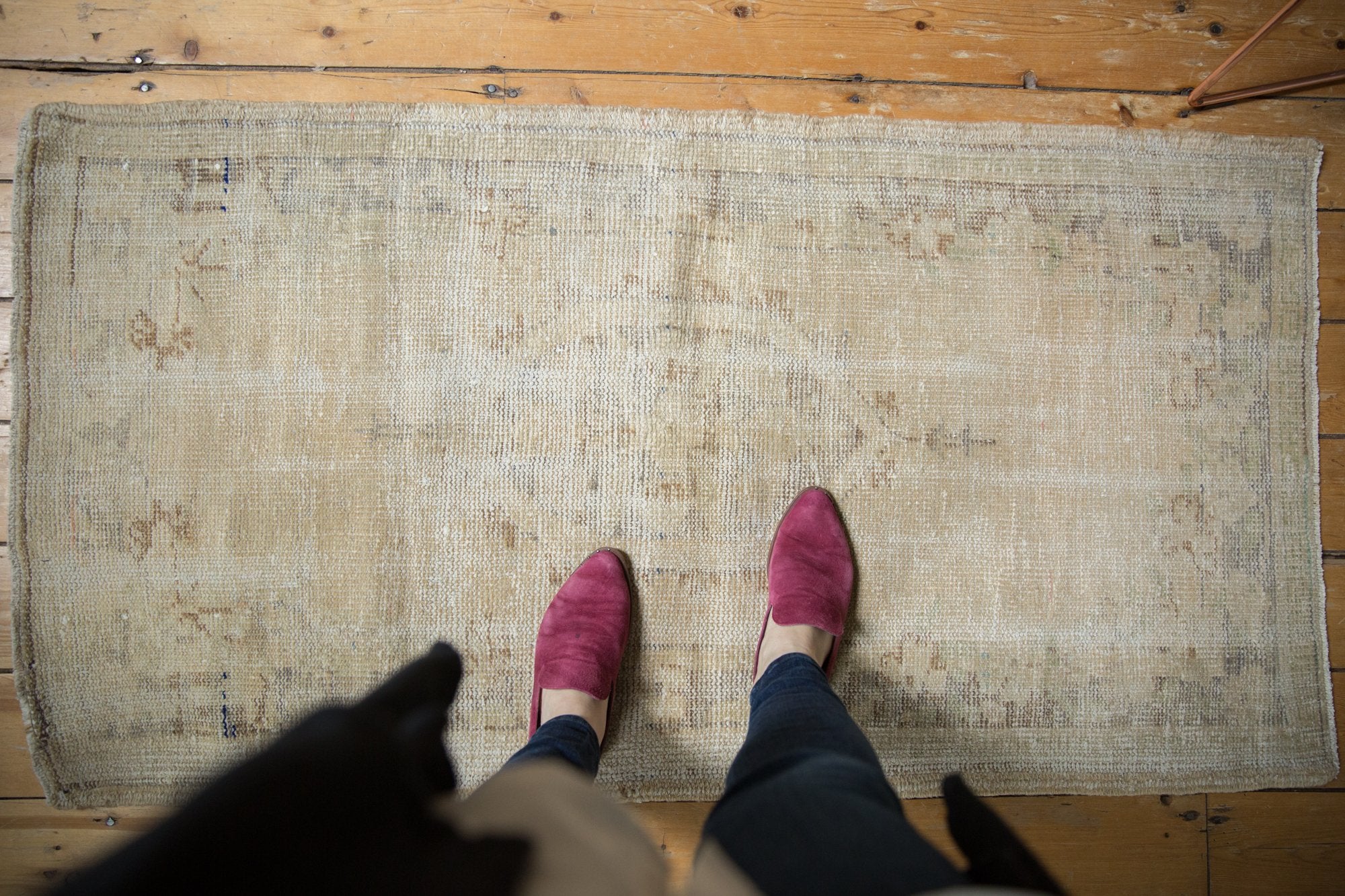 Vintage Distressed Oushak Rug Runner / ONH item 7148 Image 1