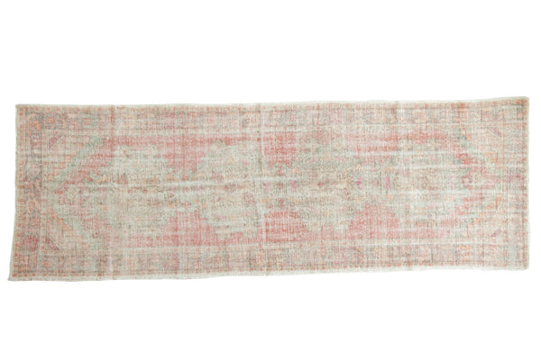 3.5x10 Vintage Distressed Oushak Rug Runner // ONH Item 7159