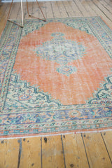 5.5x8.5 Vintage Distressed Oushak Carpet // ONH Item 7160 Image 6