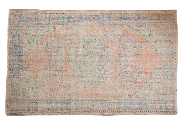 6x9.5 Vintage Distressed Oushak Carpet // ONH Item 7165