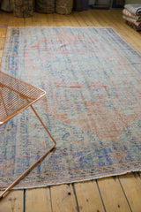 6x9.5 Vintage Distressed Oushak Carpet // ONH Item 7165 Image 2