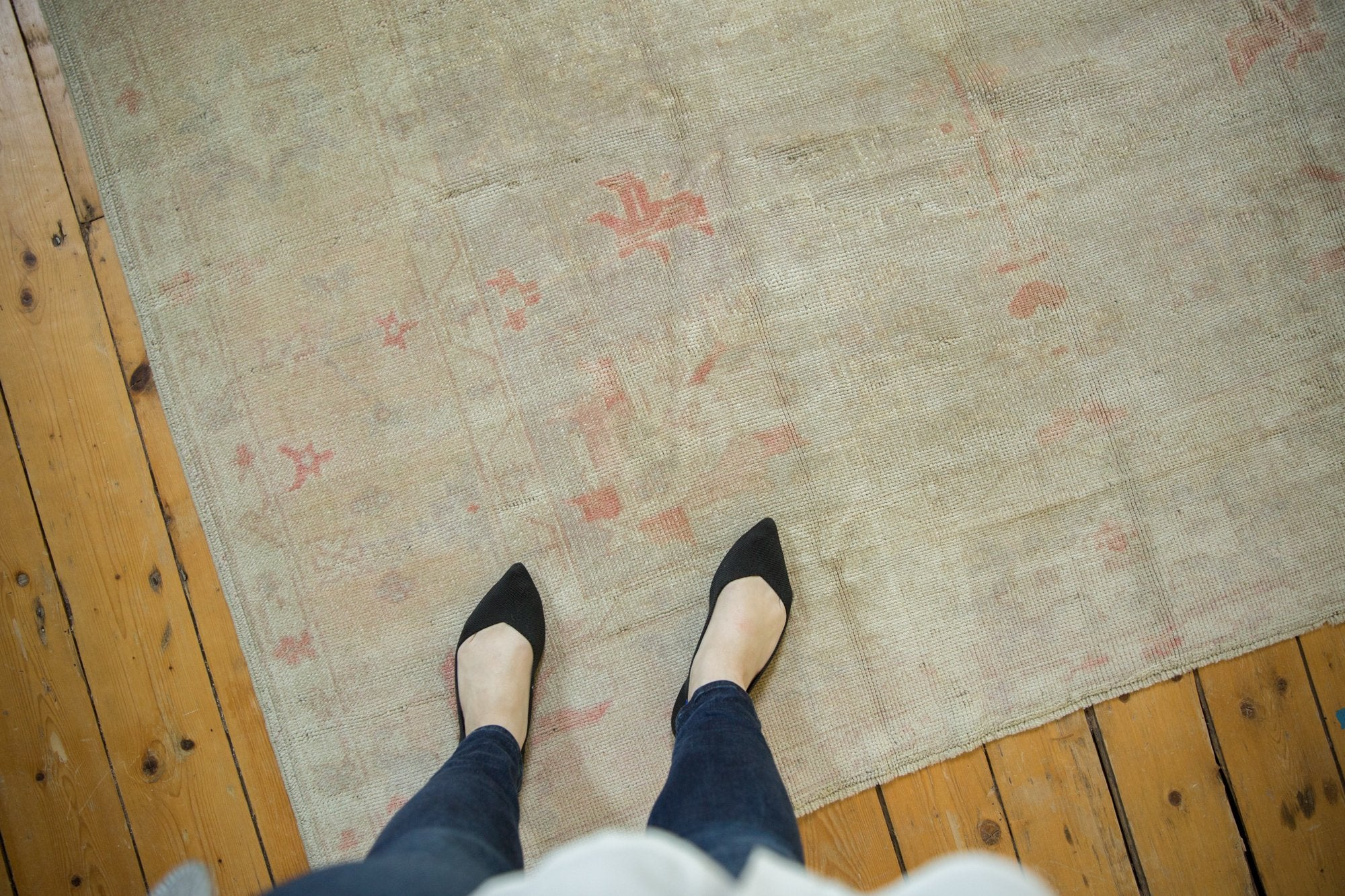 Vintage Distressed Oushak Square Carpet / ONH item 7173 Image 1