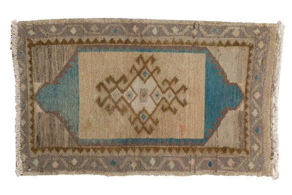 1.5x3 Vintage Distressed Oushak Rug Mat // ONH Item 7191