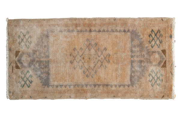 1.5x3 Vintage Distressed Oushak Rug Mat // ONH Item 7195