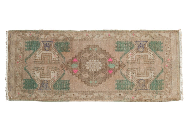 1.5x4 Vintage Distressed Oushak Rug Mat Runner // ONH Item 7198
