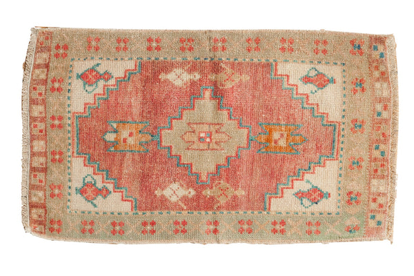1.5x3 Vintage Distressed Oushak Rug Mat // ONH Item 7201