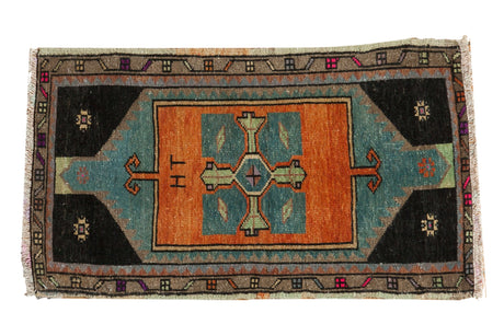 1.5x2.5 Vintage Distressed Oushak Rug Mat // ONH Item 7203