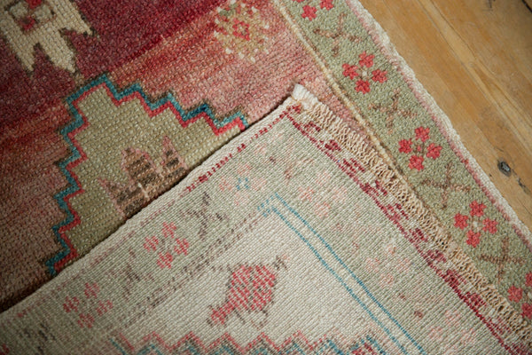 1.5x3 Vintage Distressed Oushak Rug Mat // ONH Item 7206 Image 6