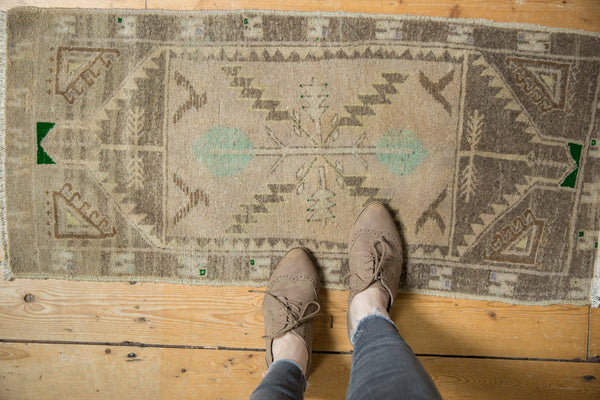 1.5x3.5 Vintage Distressed Oushak Rug Mat Runner // ONH Item 7208 Image 1