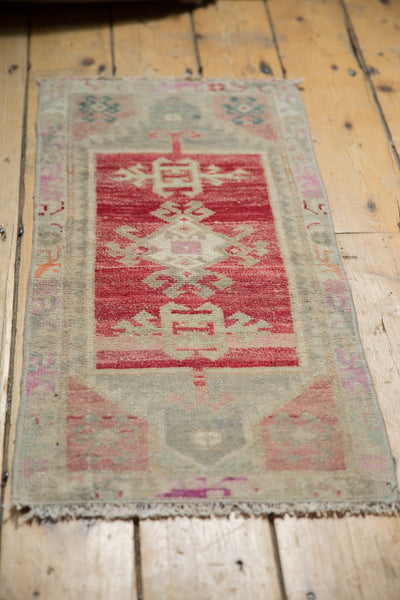 1.5x3 Vintage Distressed Oushak Rug Mat // ONH Item 7210 Image 3