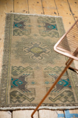 1.5x3.5 Vintage Distressed Oushak Rug Mat Runner // ONH Item 7211 Image 2