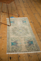 1.5x3.5 Vintage Distressed Oushak Rug Mat Runner // ONH Item 7211 Image 3