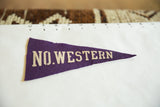 Vintage purple felt pennant with white 'NO.WESTERN' lettering and classic aged texture.