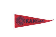 Mini Vintage University of Kansas Felt Flag Pennant
