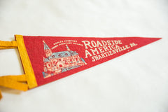 Vintage Roadside America Shartlesville PA Felt Flag Pennant Image 1