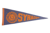 Vintage Syracuse Felt Flag Pennant, blue and orange, with university seal, circa 1950s, 11x29 inches.