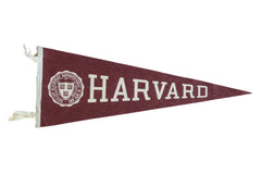 Vintage Harvard Felt Flag Pennant