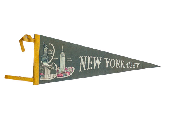 Vintage New York City Felt Flag Pennant