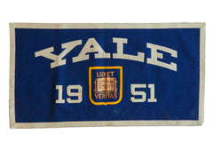 Vintage Yale 1951 Felt Banner