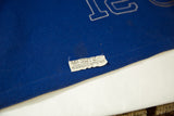 Stitched fabric label on the vintage royal blue felt Yale 1951 banner.