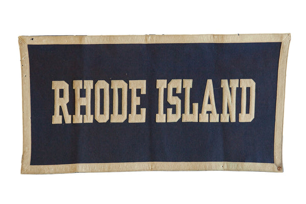 Vintage Rhode Island Felt Banner