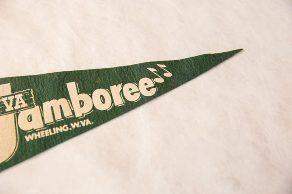 Vintage WWVA Jamboree Wheeling WV Felt Flag Pennant // ONH Item 7256 Image 2