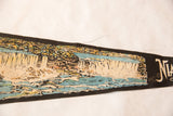 Vintage Niagara Falls felt pennant showing blue-white falls, yellow-green landscape, and partial 'NIA' text.