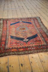 3.5x4.5 Antique Kurdish Square Rug // ONH Item 7259 Image 3